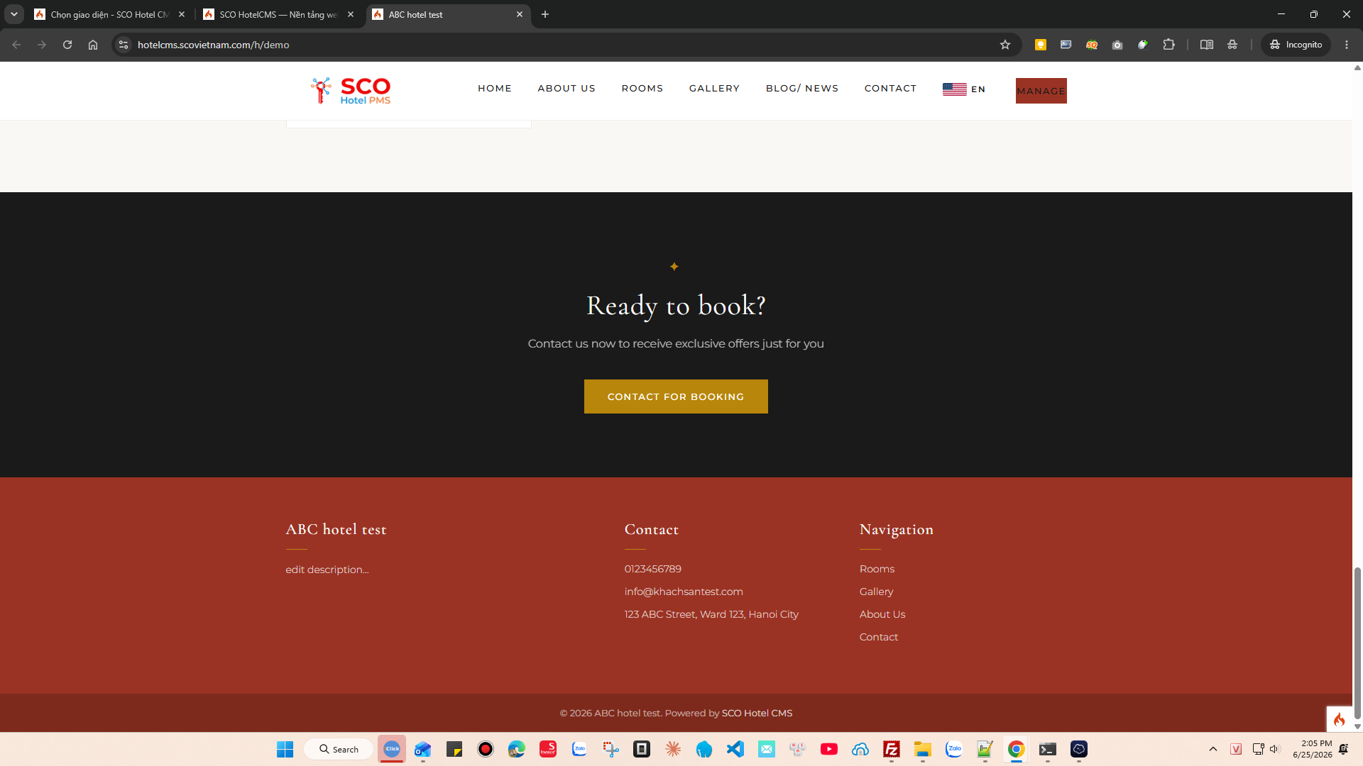 SCO Hotel Website Theme 5 #3
