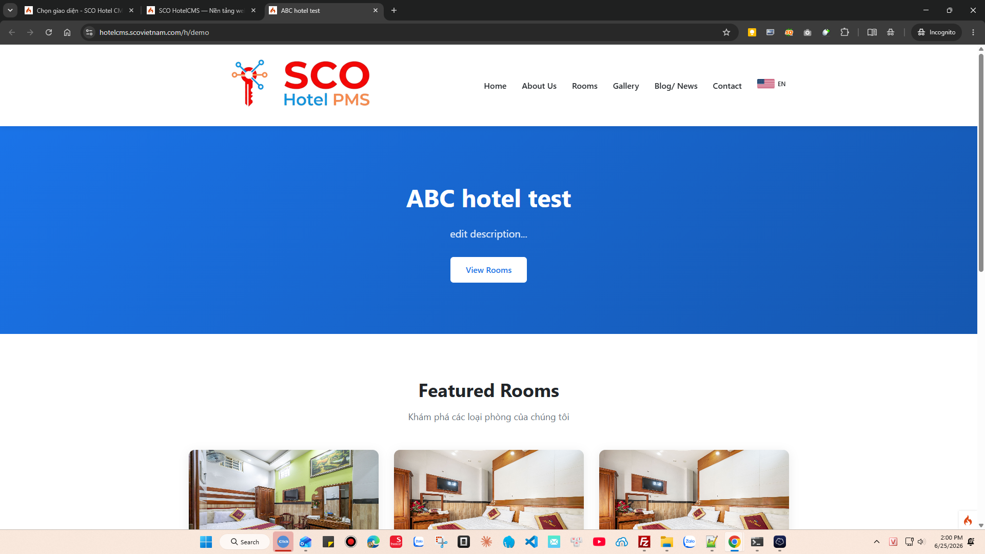 SCO Hotel Website Theme 1 #1