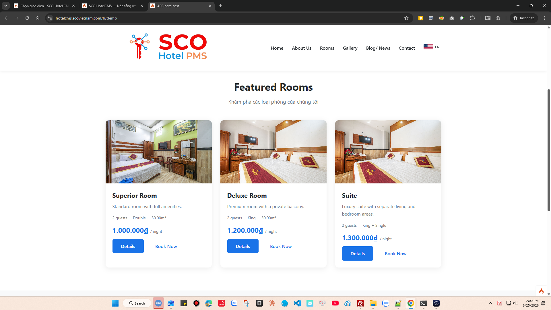 SCO Hotel Website Theme 1 #2