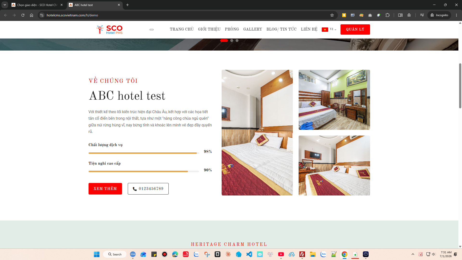 SCO Hotel Website Theme 12 #4