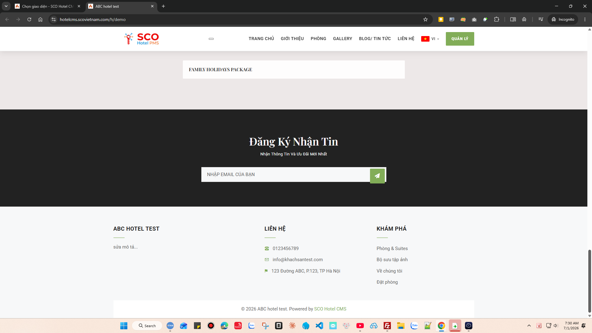 SCO Hotel Website Theme 11 #1