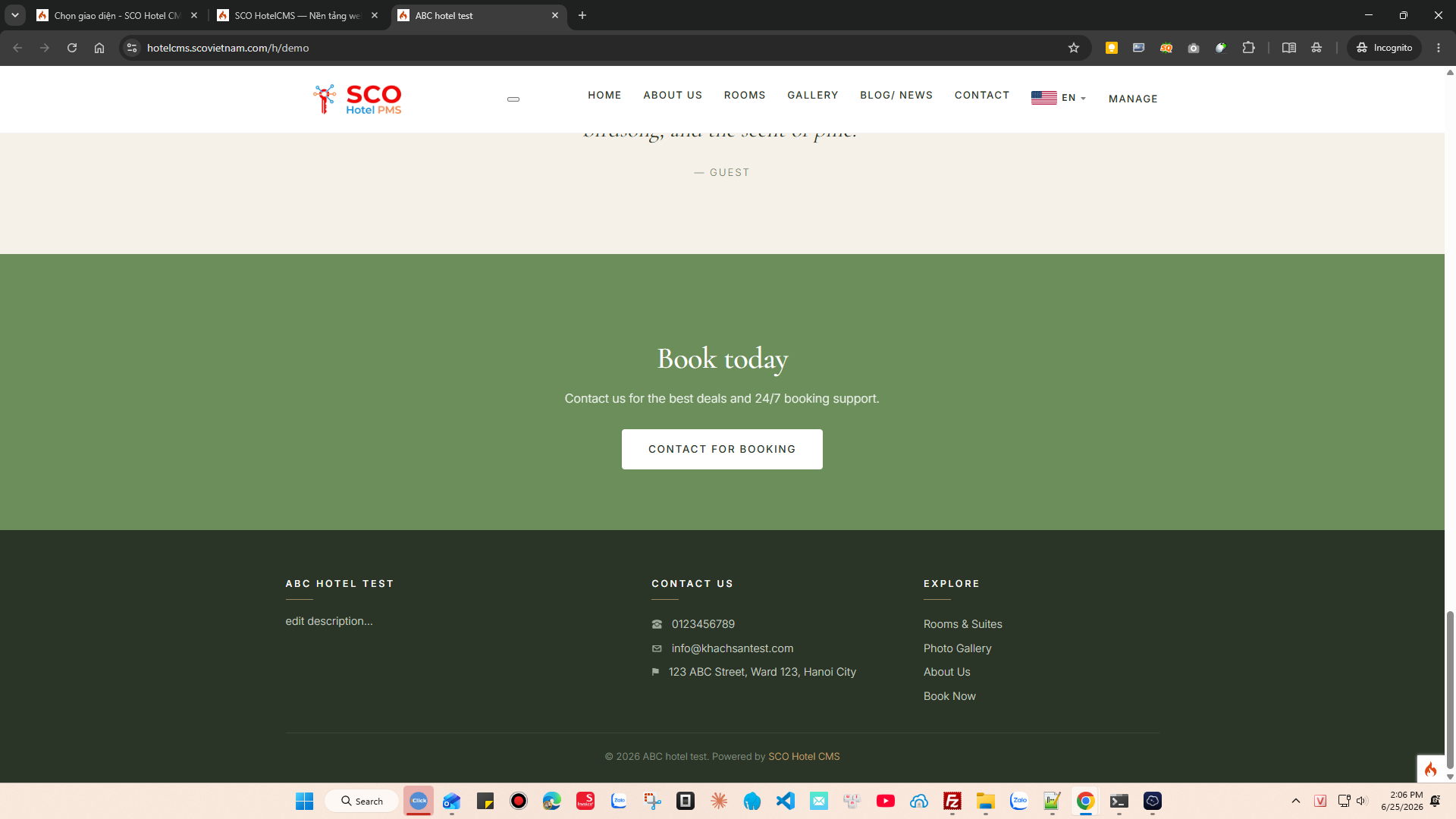 SCO Hotel Website Theme 6 #3