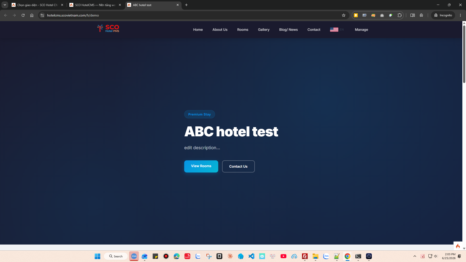 SCO Hotel Website Theme 3 #1