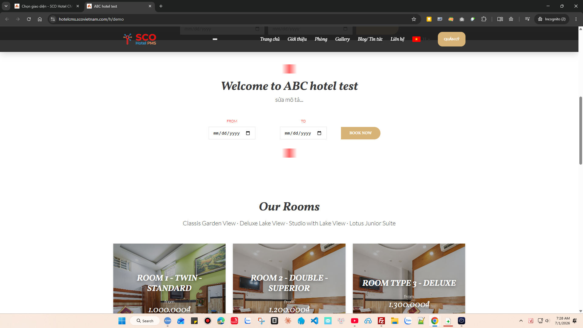 SCO Hotel Website Theme 9 #3