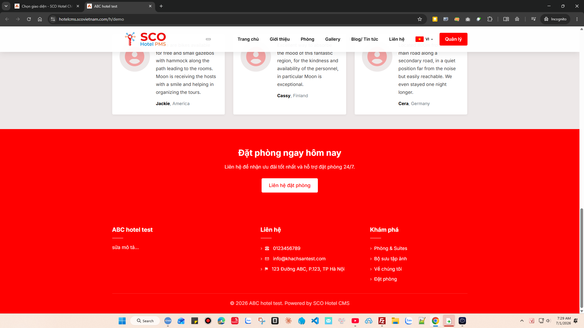 SCO Hotel Website Theme 10 #1