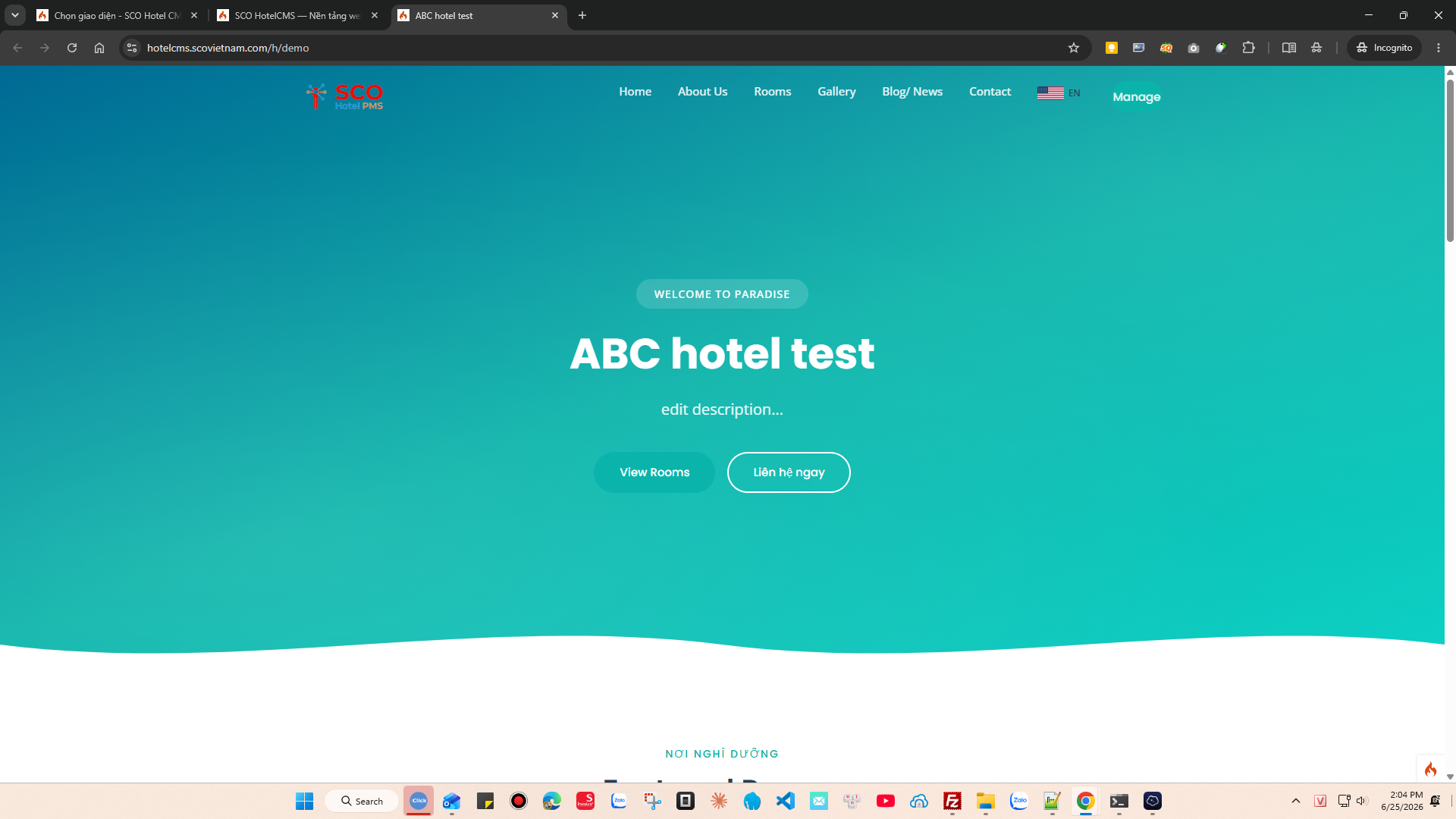 SCO Hotel Website Theme 4 #1
