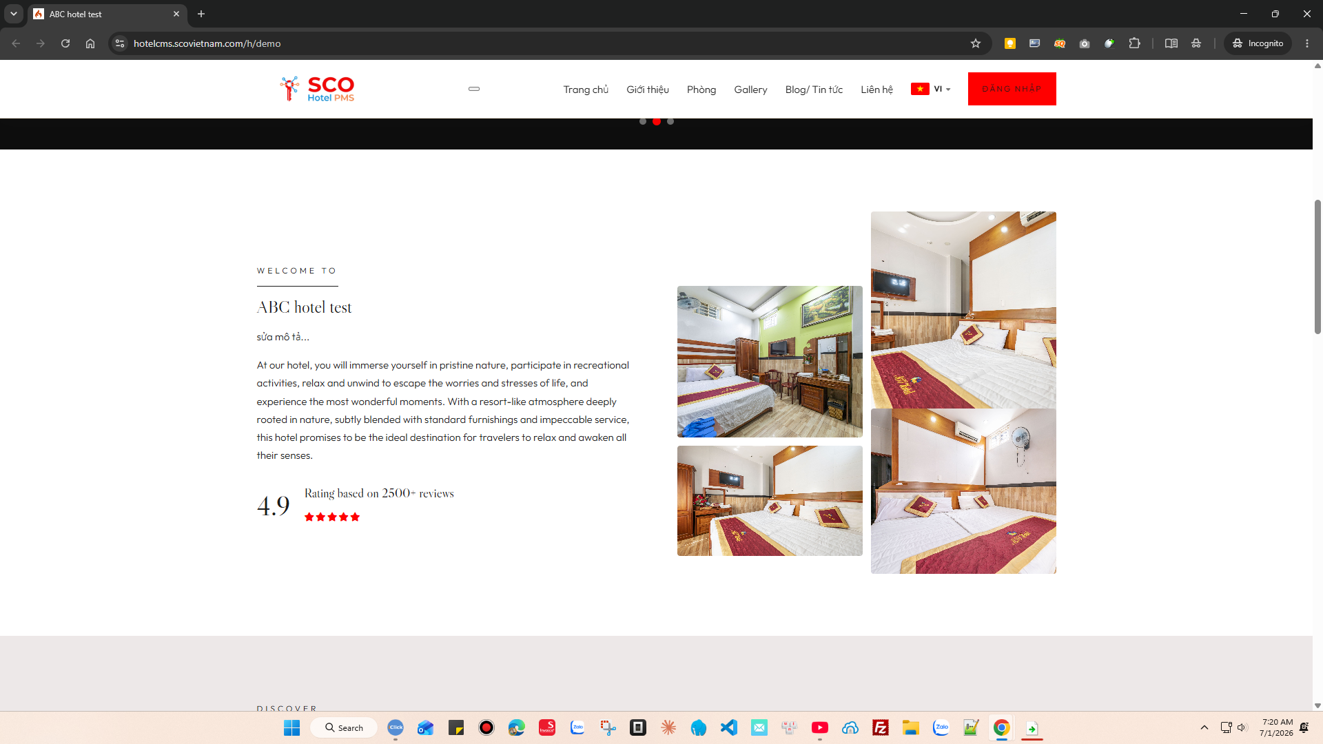 SCO Hotel Website Theme 8 #5