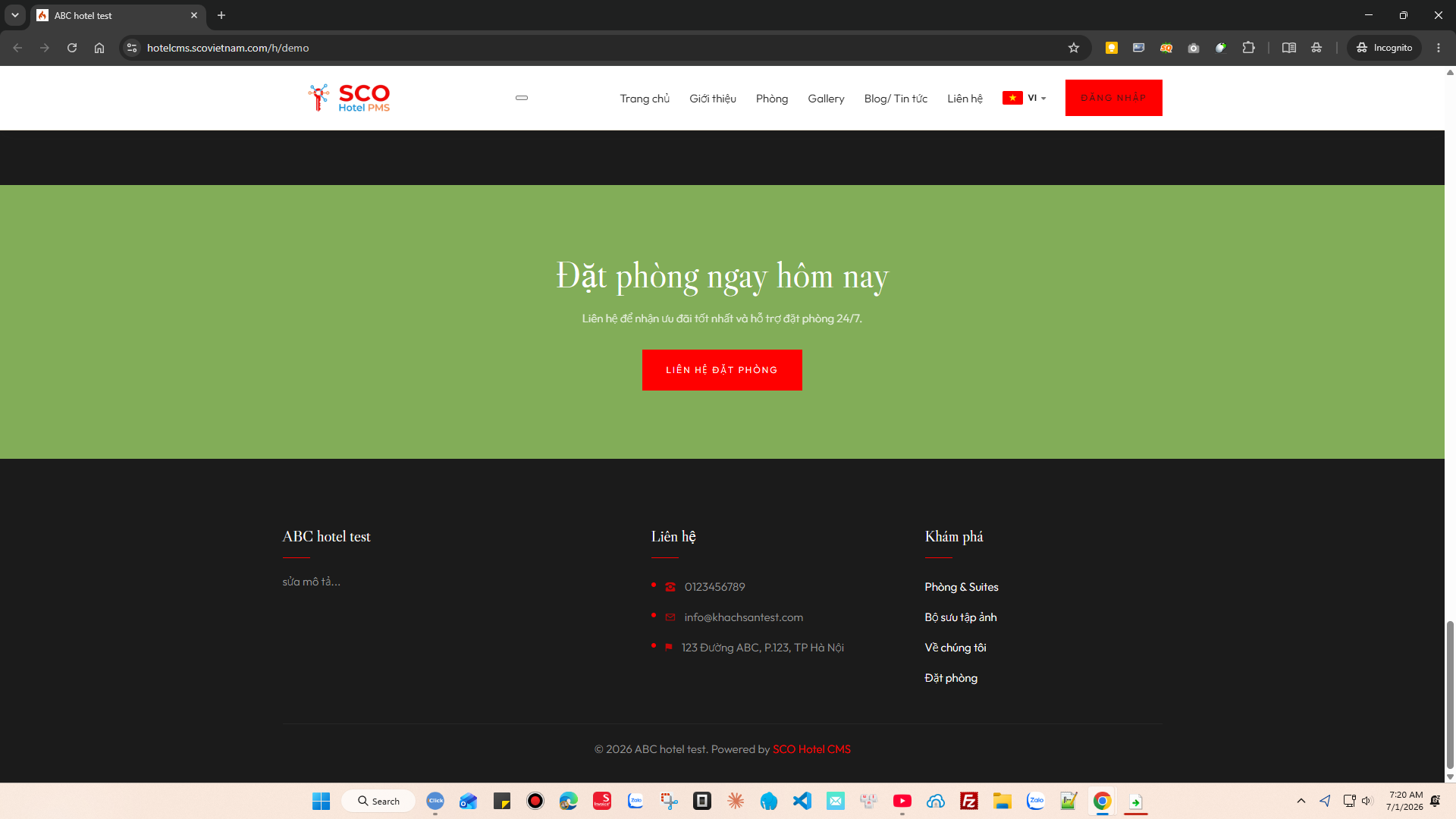 SCO Hotel Website Theme 8 #2