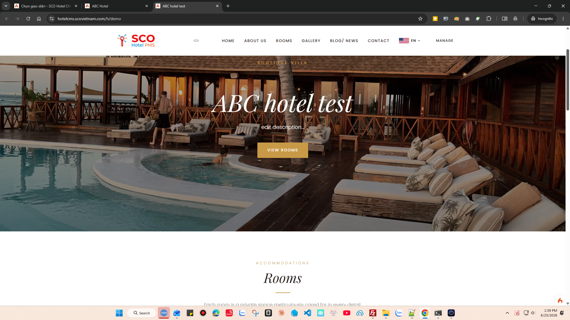 SCO Hotel Website Theme 7 #1